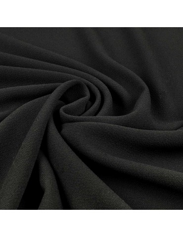 Tissu crêpe uni noir