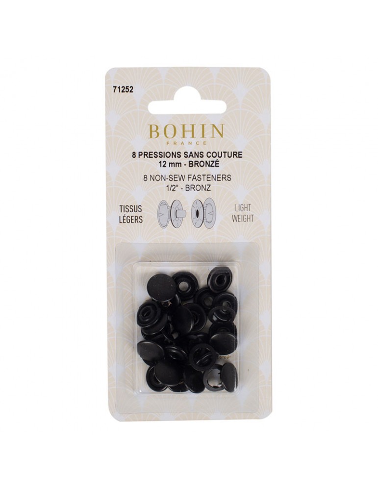8 boutons pression sans couture klikit bronze 12 mm 8 boutons pression sans couture klikit bronze 12 mm