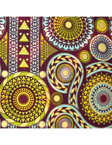 Tissu wax hollandais 100 % coton africain violet