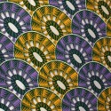 Tissu wax hollandais 100 % coton africain violet/orange Tissu wax hollandais 100 % coton africain violet/orange