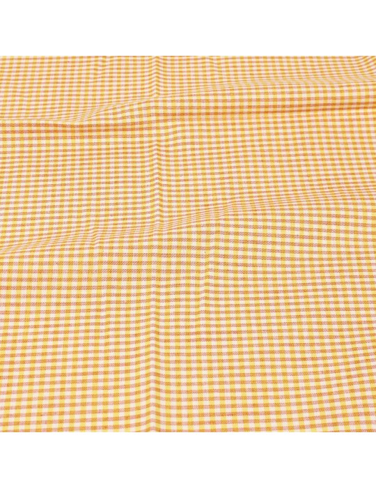 Coupon coton quadrillage jaune/rouge 50 x 140 cm