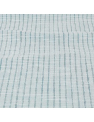 Coupon coton imprimé vert/bleu 50 x 140 cm