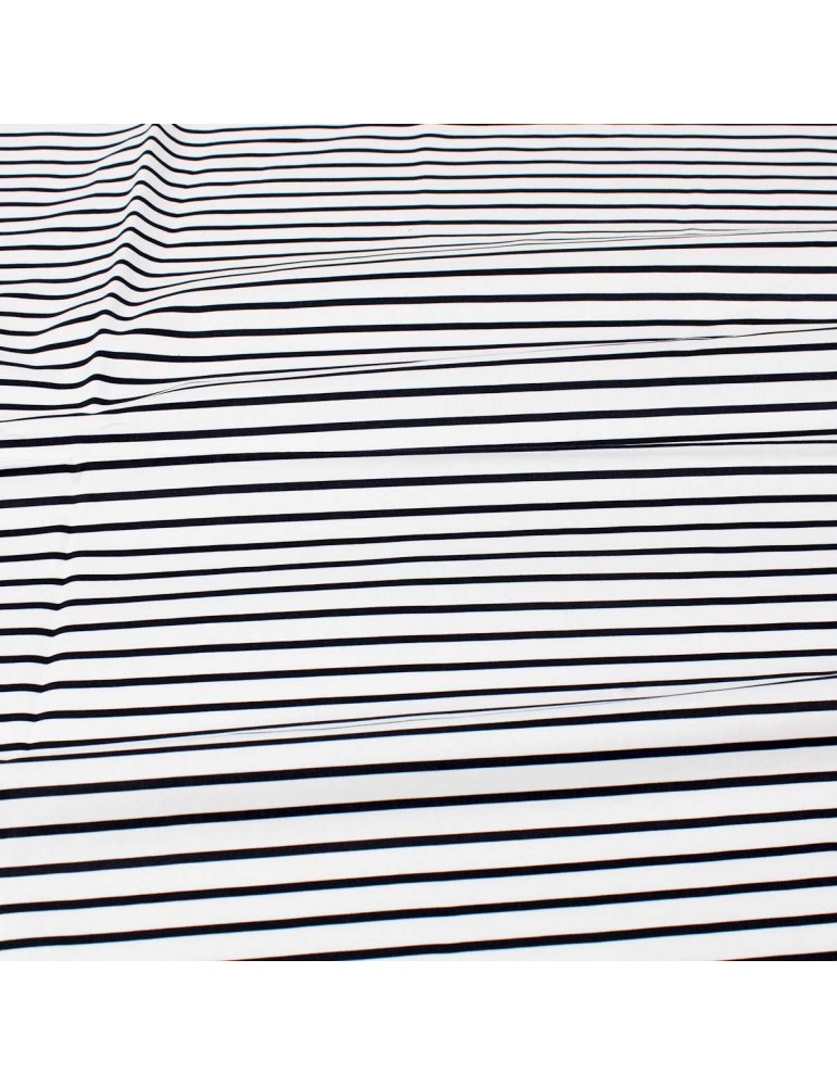 Coupon coton rayure blanc 50 x 140 cm