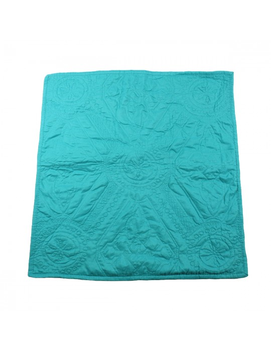 Set 2 housses coussins 50 x 50 cm turquoise
