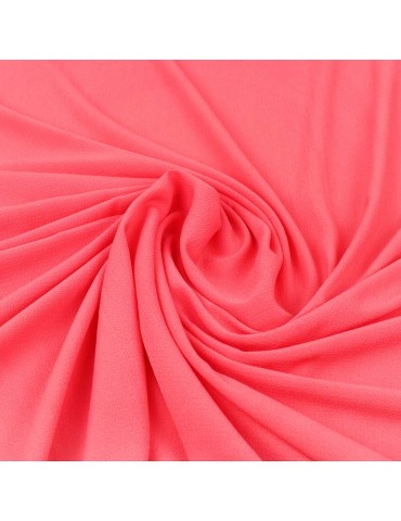 Tissu crêpe uni corail