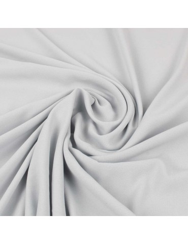 Tissu crêpe uni gris clair