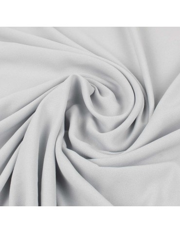 Tissu crêpe uni gris clair