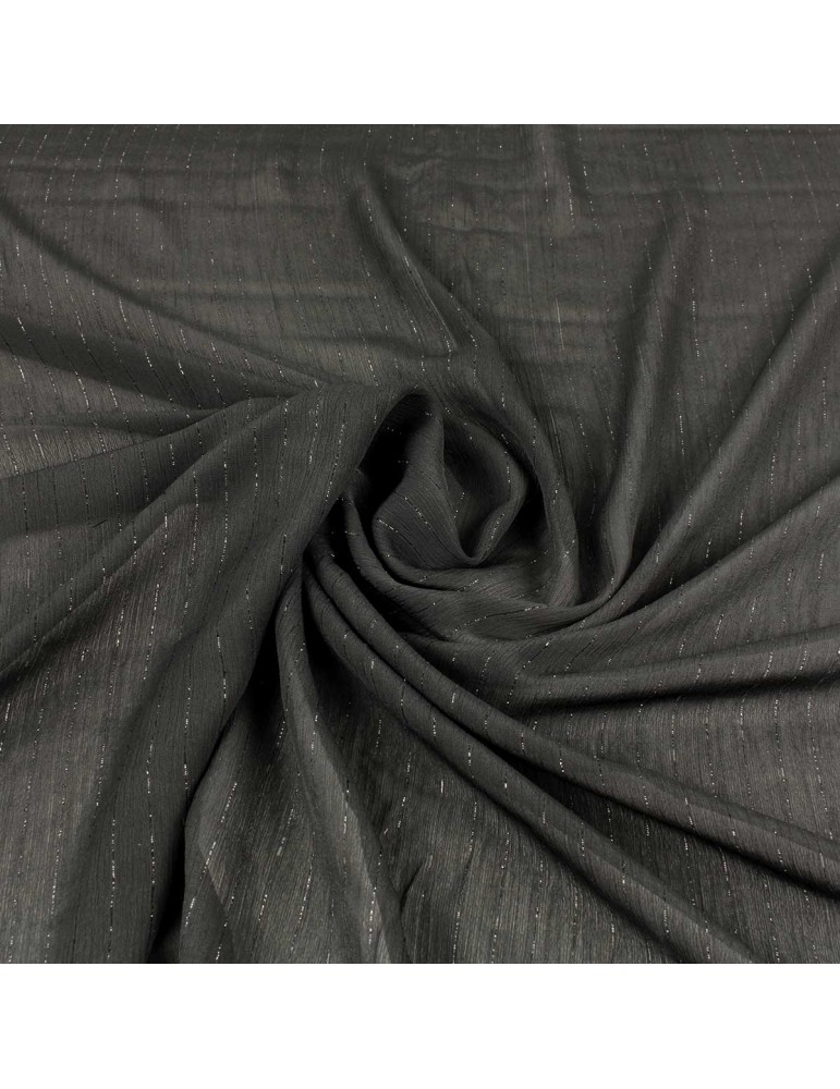 Tissu polyester argenté/noir Tissu polyester argenté/noir