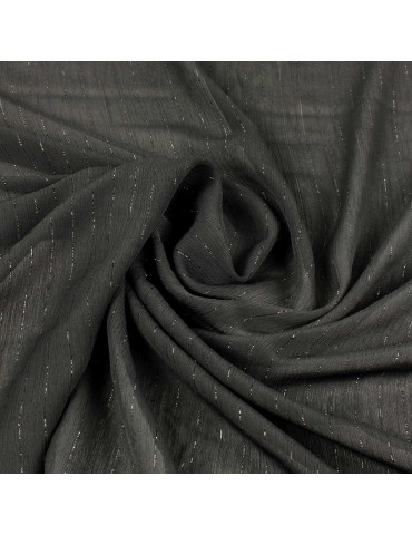 Tissu polyester argenté/noir