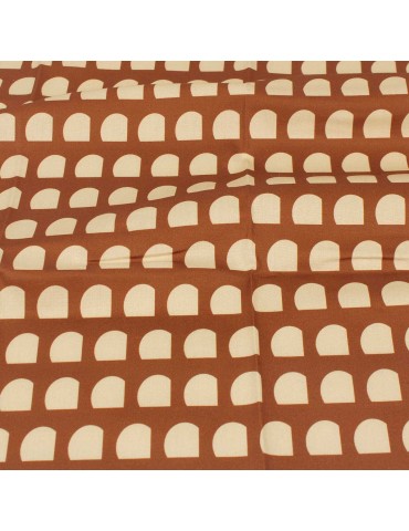 Coupon patchwork géométrique marron 45 x 50 cm
