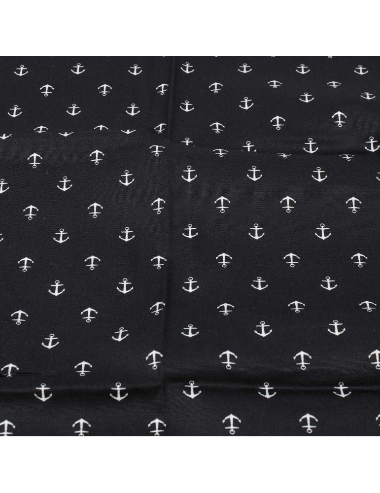 Coupon patchwork ancre noir 45 x 50 cm Coupon patchwork ancre noir 45 x 50 cm
