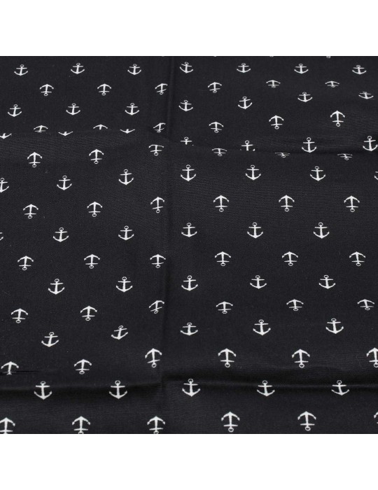 Coupon patchwork ancre noir 45 x 50 cm