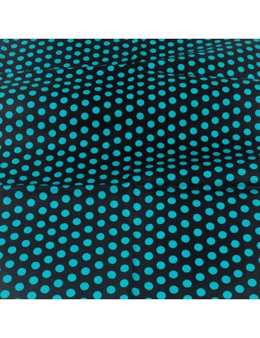 Coupon patchwork à pois marine 45 x 50 cm