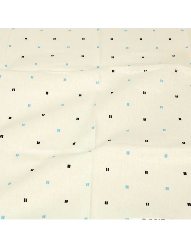 Coupon patchwork géométrique blanc 45 x 50 cm