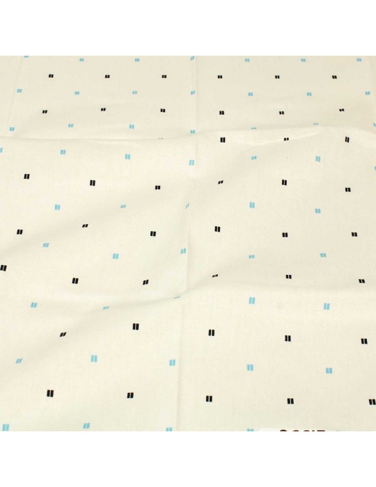 Coupon patchwork géométrique blanc 45 x 50 cm