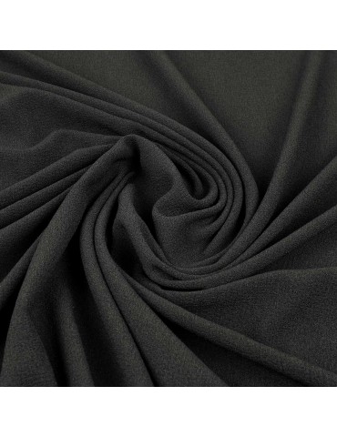 Tissu crêpe polyester/élasthanne noir