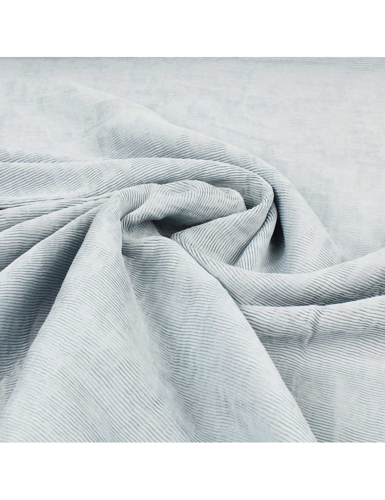 Tissu viscose/nylon plissé gris bleuté