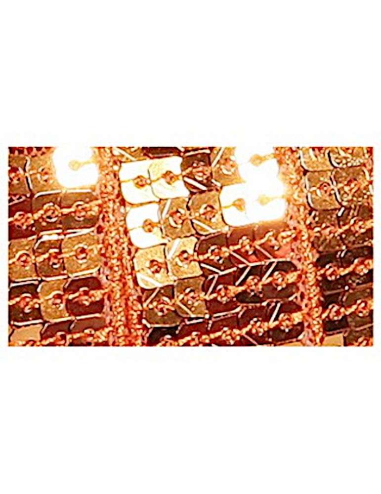 Galon paillettes 22 mm orange