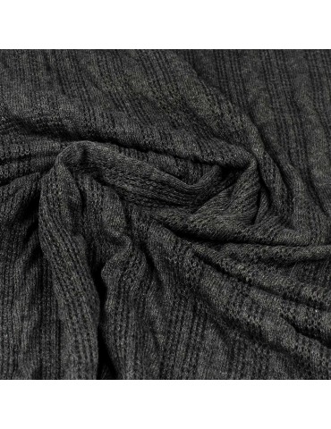 Tissu jersey torsades gris