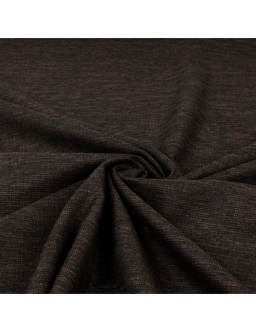 Tissu aspect laine polyester chocolat