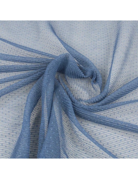 Tissu résille à mini pois indigo