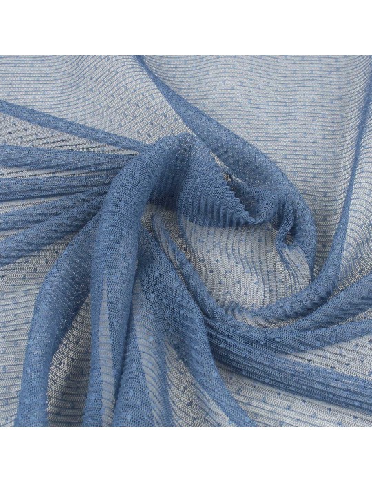 Tissu résille à mini pois indigo