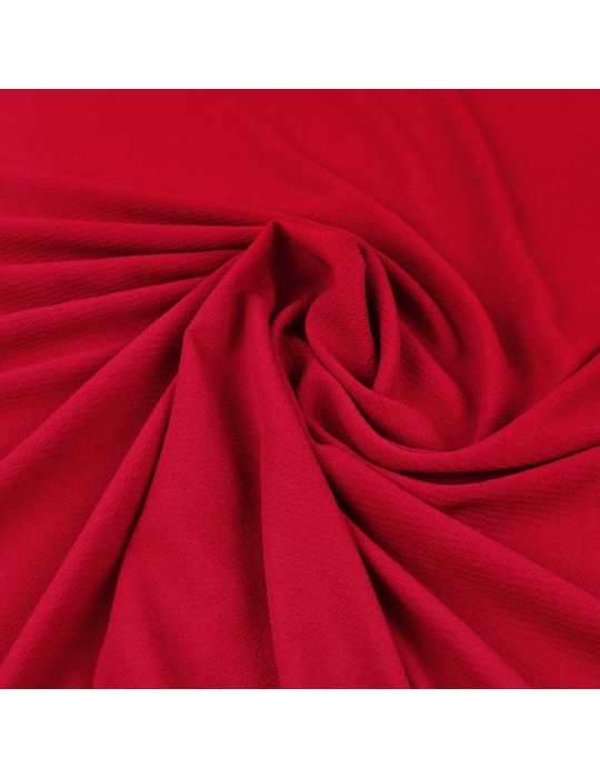 Tissu crêpe uni carmin