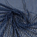 Tissu dentelle ovale indigo Tissu dentelle ovale indigo