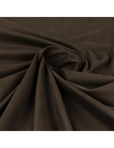 Tissu tricotine chocolat