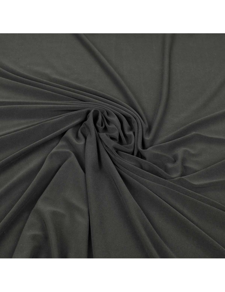 Tissu jersey fin uni noir