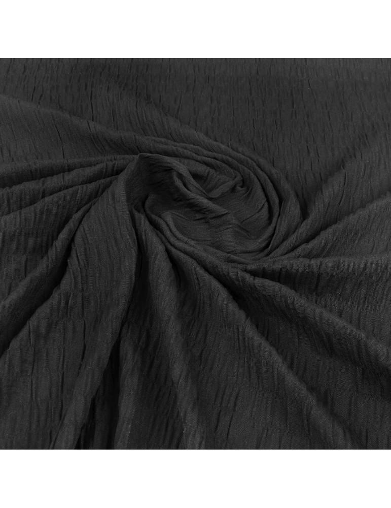Toile d'habillement aspect gaufré noir Toile d'habillement aspect gaufré noir