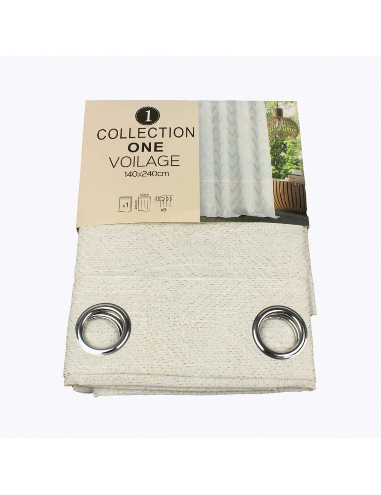 Voilage jacquard sabel beige 140 x 240 cm Voilage jacquard sabel beige 140 x 240 cm