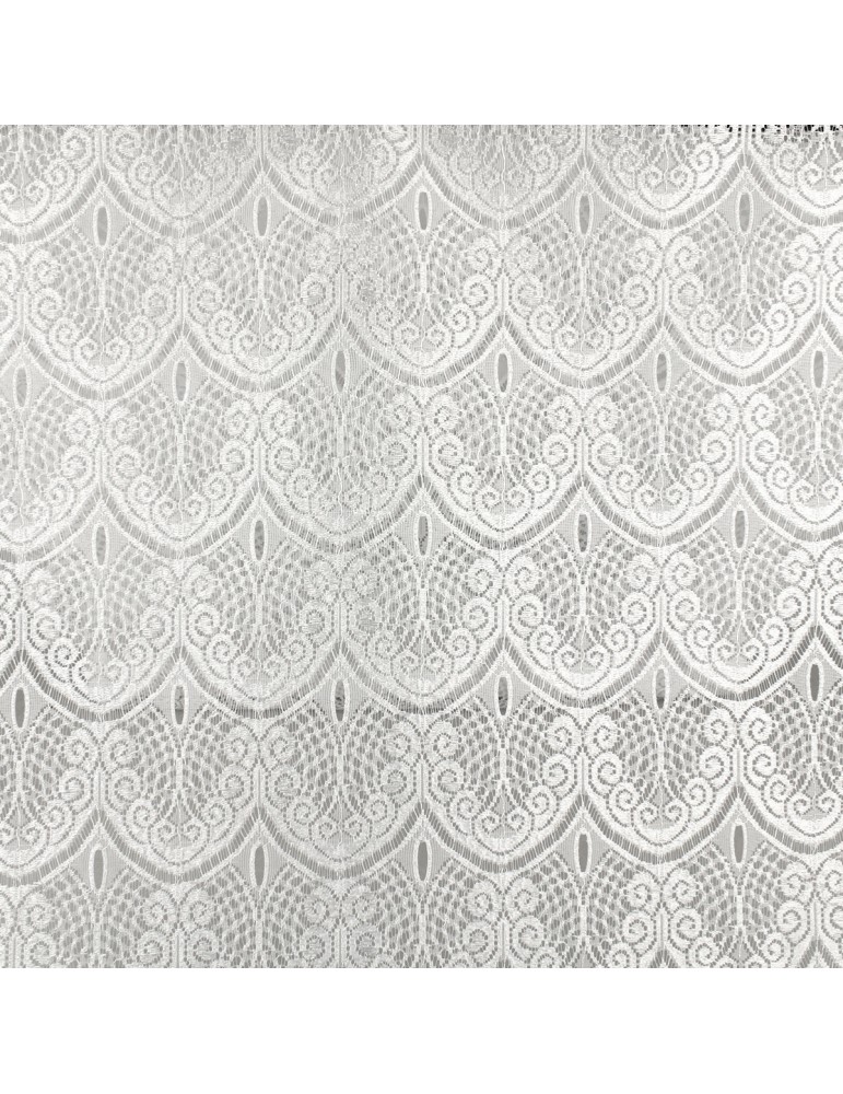 Voilage modulable vagues blanc 60 cm Voilage modulable vagues blanc 60 cm