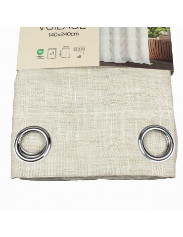 Voilage tissé luka lin 140 x 240 cm