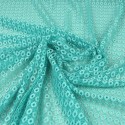 Coupon dentelle ovale bleu aqua 300 x 140 cm Coupon dentelle ovale bleu aqua 300 x 140 cm