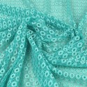 Coupon dentelle ovale bleu aqua 300 x 140 cm Coupon dentelle ovale bleu aqua 300 x 140 cm
