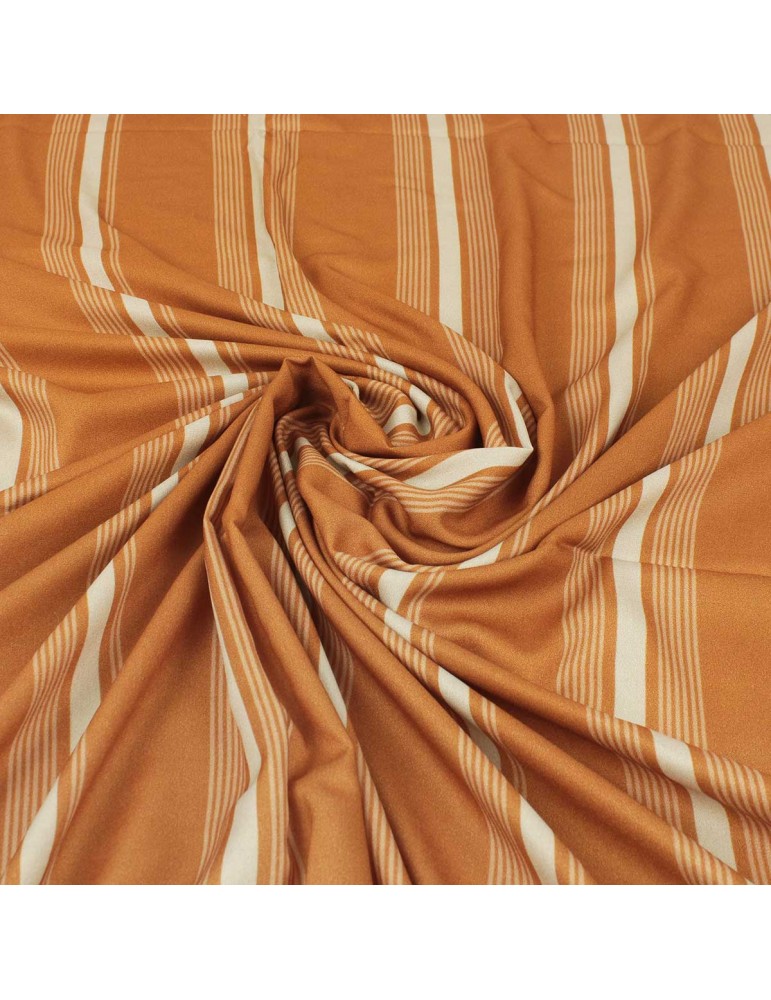 Coupon 100 % viscose rayé rouille 300 x 140 cm Coupon 100 % viscose rayé rouille 300 x 140 cm