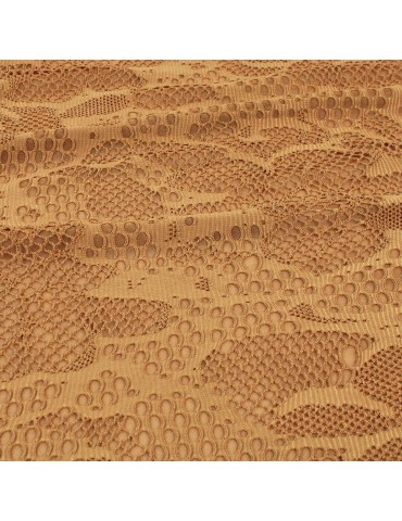 Coupon tissu dentelle camel 300 x 145 cm