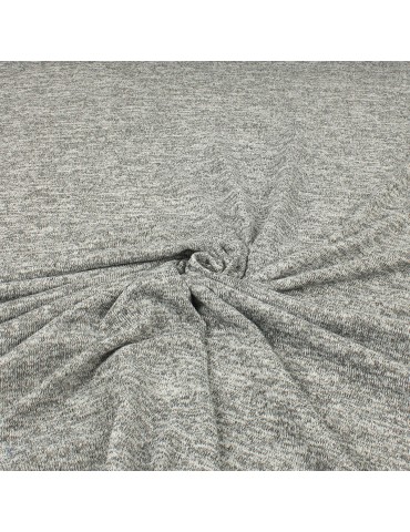 Tissu jersey uni gris chiné