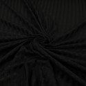 Tissu jersey côtelé uni noir Tissu jersey côtelé uni noir