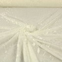 Tissu résille maille imprimé ivoire