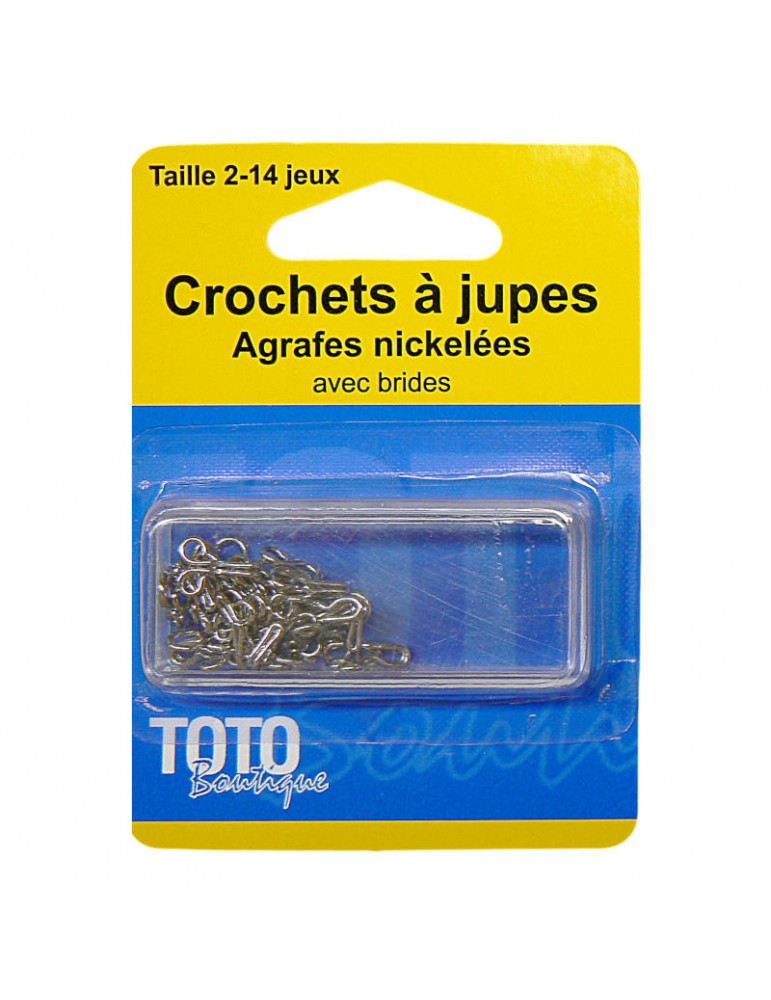 Agrafes nickelées avec brides Agrafes nickelées avec brides