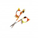 Ciseaux de broderie fantaisie 9 cm chat orange
