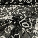 Tissu résille maille géométrique noir
