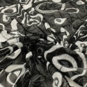 Tissu résille maille géométrique noir