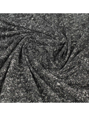 Coupon habillement chiné noir/blanc 150 x 140 cm