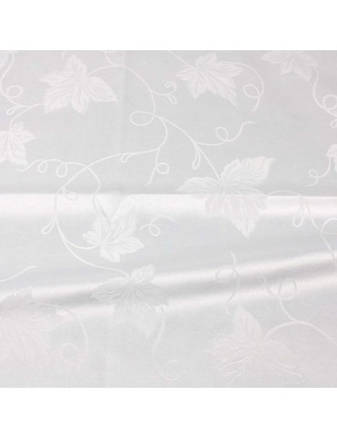 Coupon damassé blanc 50 x 138 cm