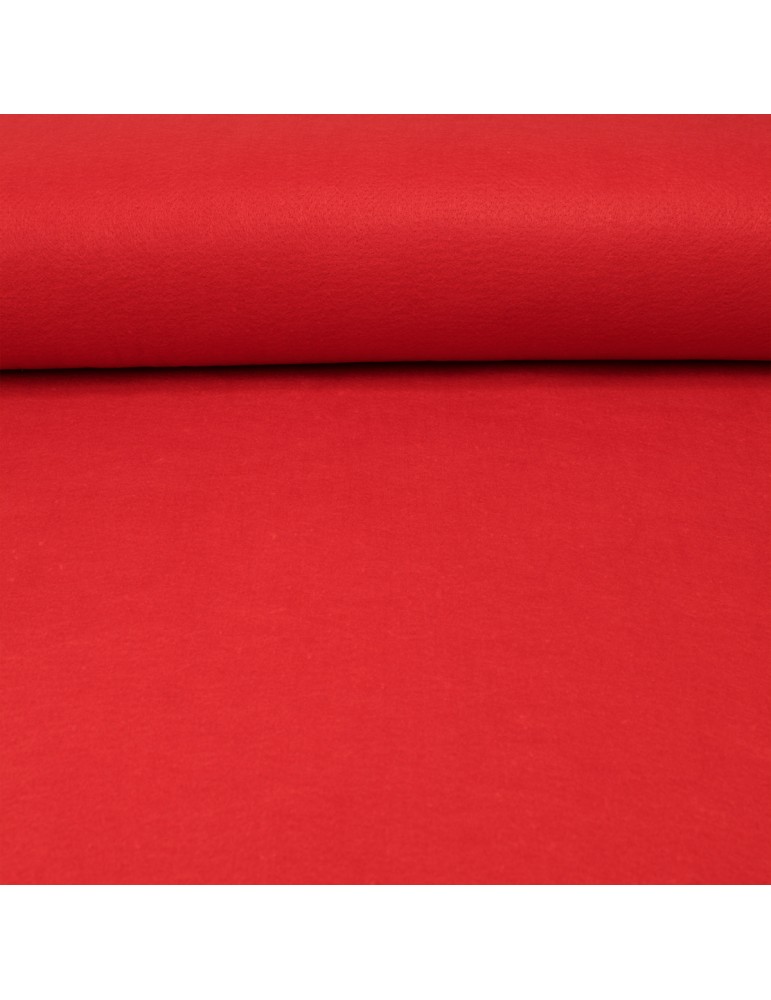 Tissu habillement feutrine 180 cm de large rouge Tissu habillement feutrine 180 cm de large rouge
