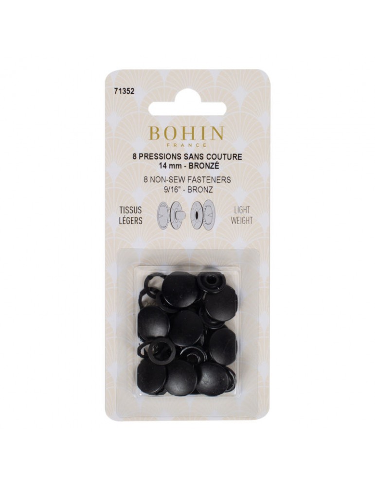 Boutons pression Klikit bronze tissus légers 14 mm Boutons pression Klikit bronze tissus légers 14 mm