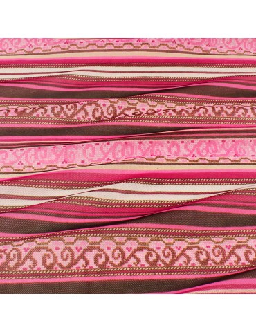 Tissu maille imprimé rose